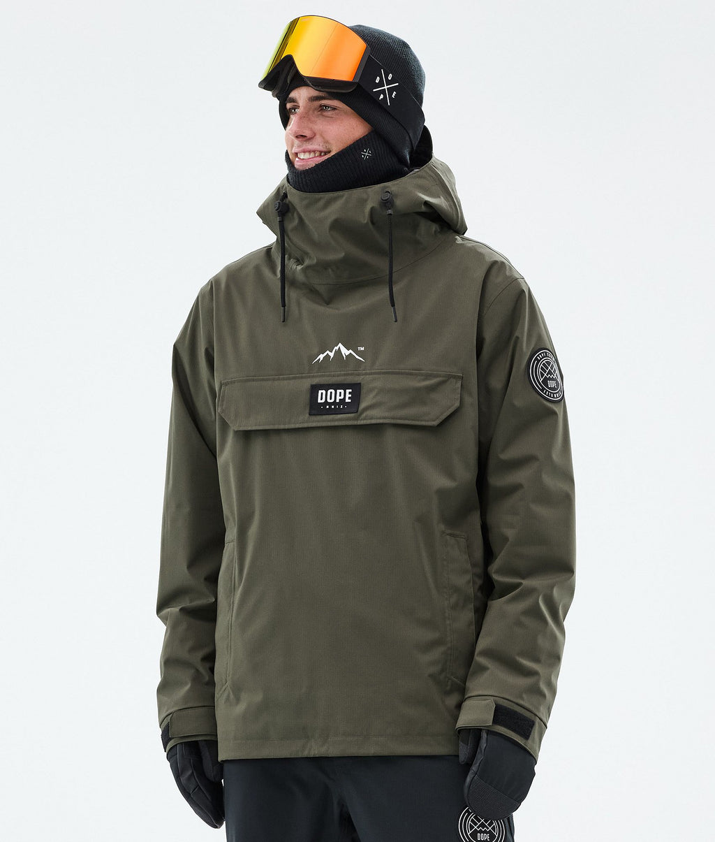 Snowboard Jacket For Men Olive Green