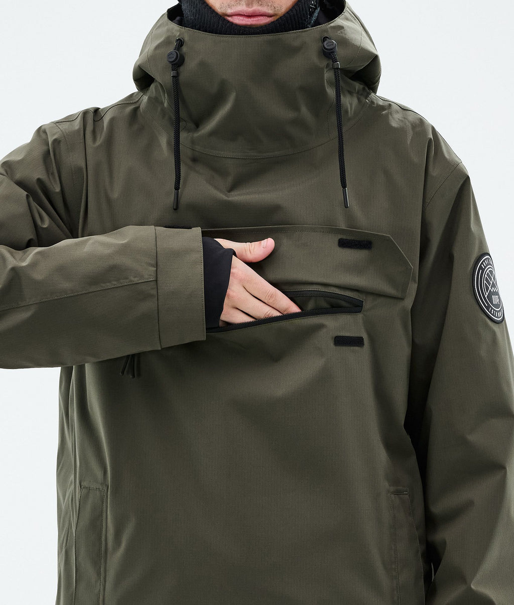 Snowboard Jacket For Men Olive Green