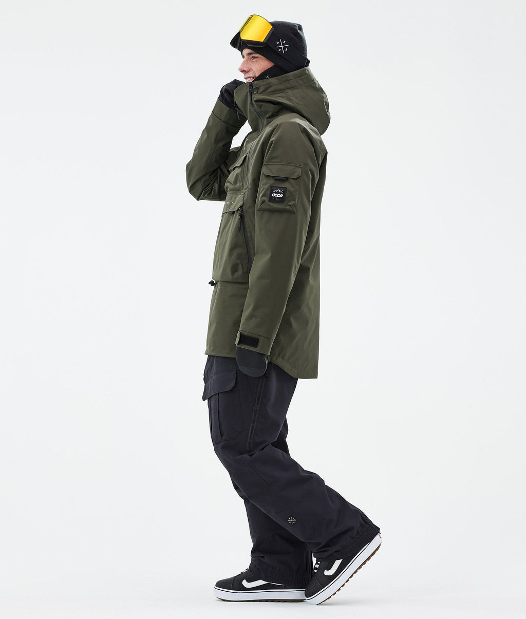 Snowboard Jacket For Men Olive Green