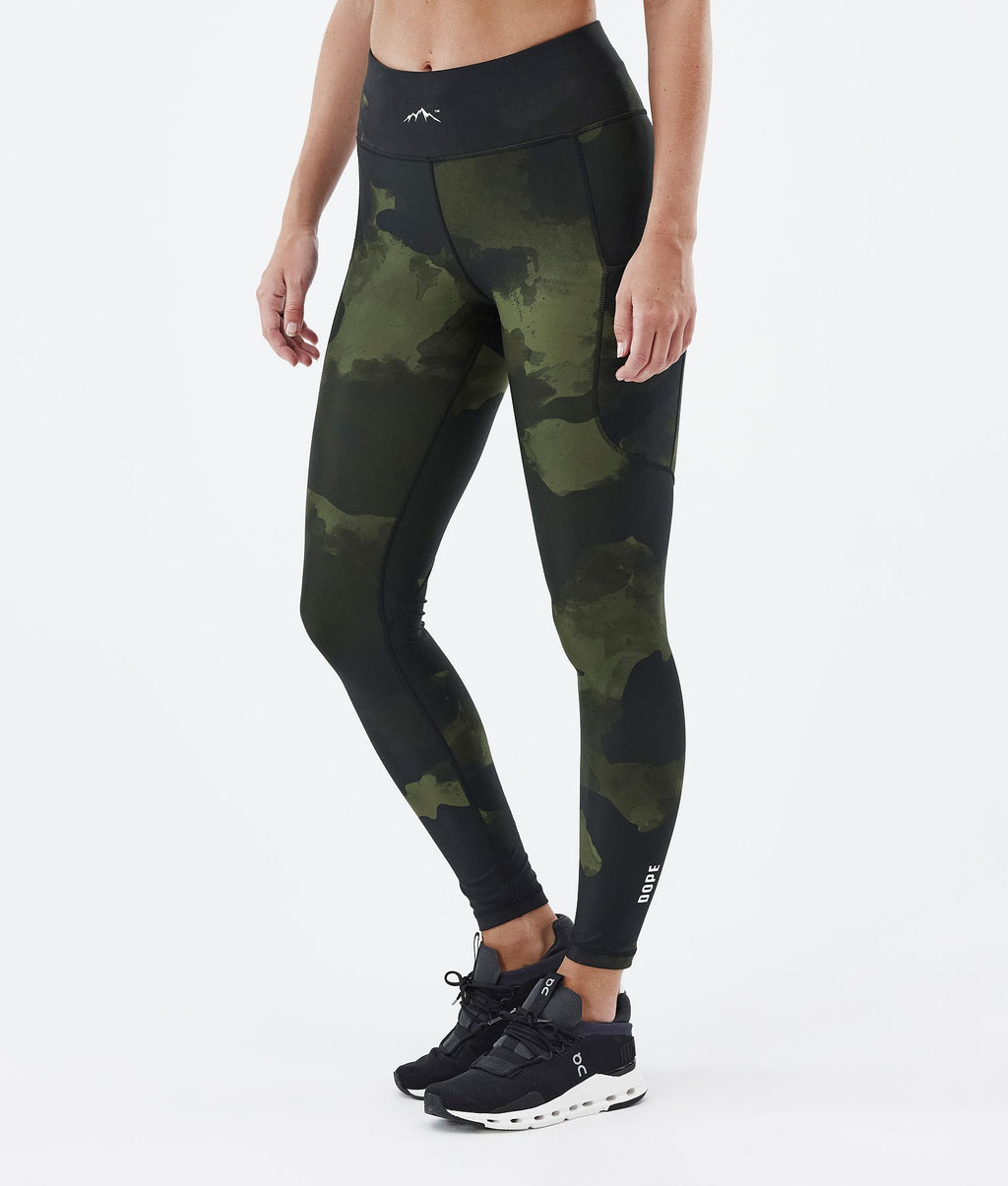 Leggings Women Green Camo