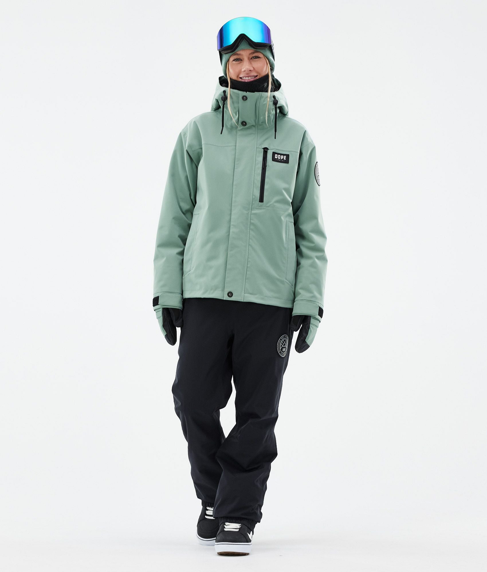 Snowboard Jacket For Women Faded Green