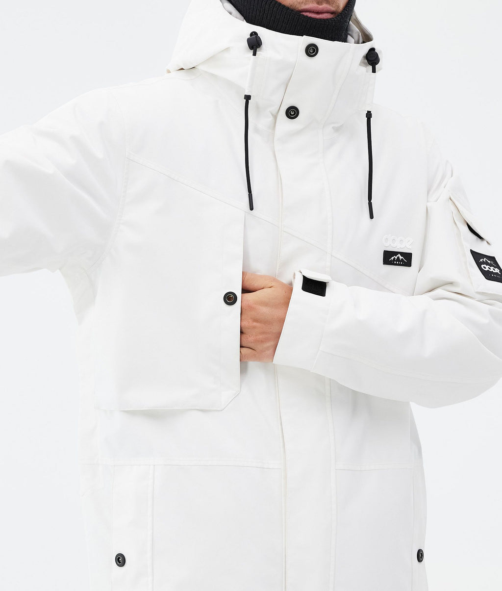 Snowboard Jacket For Men Old White