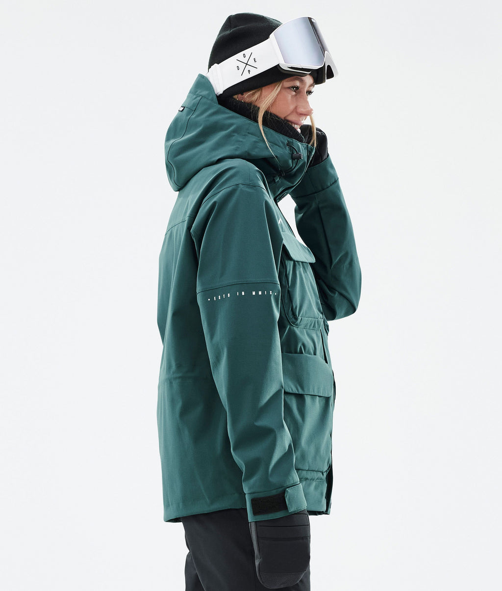 Snowboard Jacket For Women Bottle Green