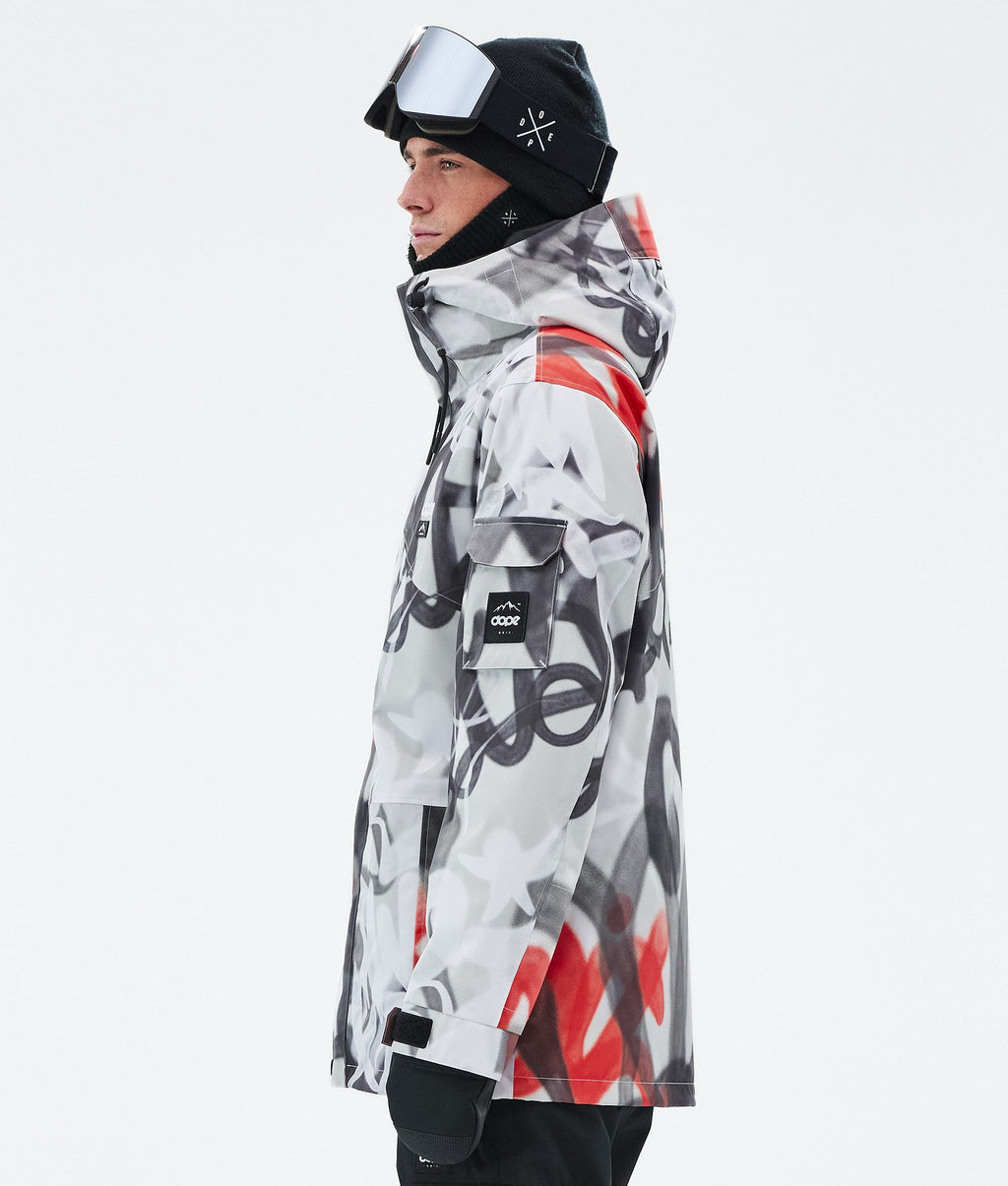 Snowboard Jacket For Men Spray Black Red