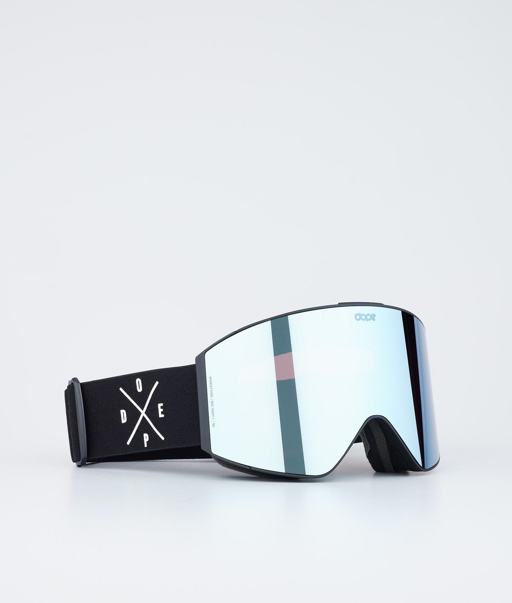 Ski Goggles Black/Blue Mirror