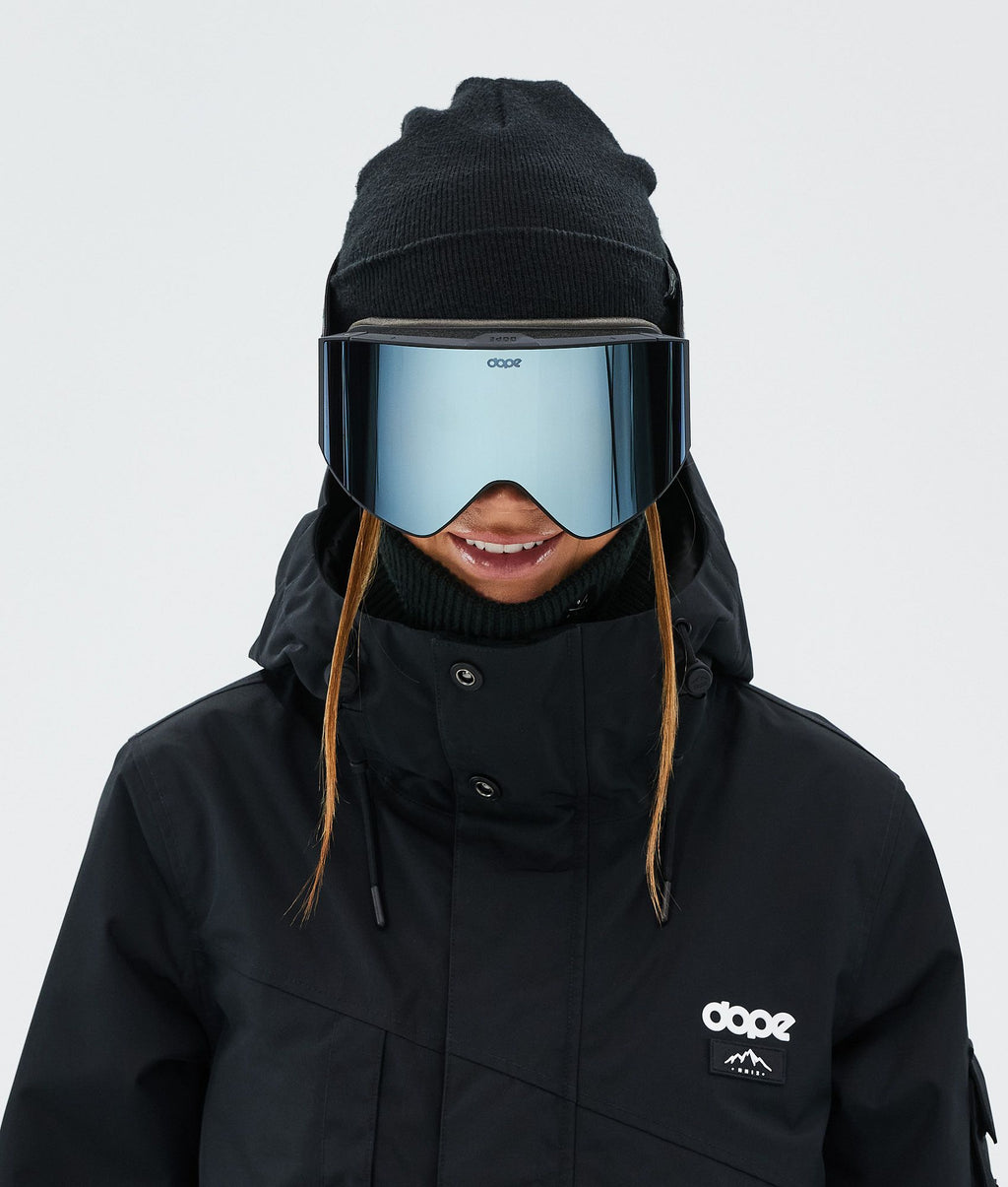 Ski Goggles Black/Blue Mirror