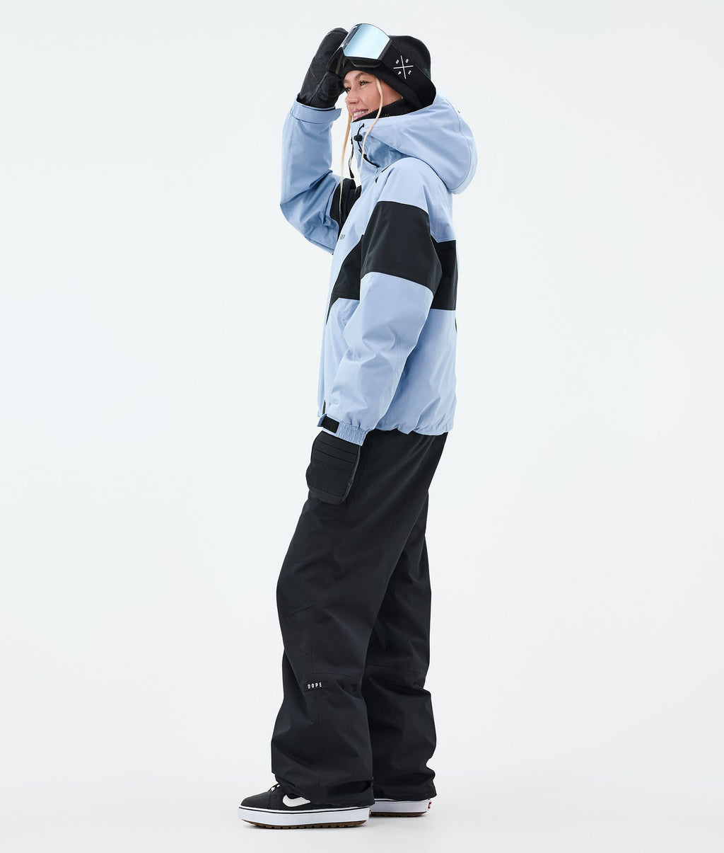 Snowboard Jacket For Women Spike Light Blue/Black
