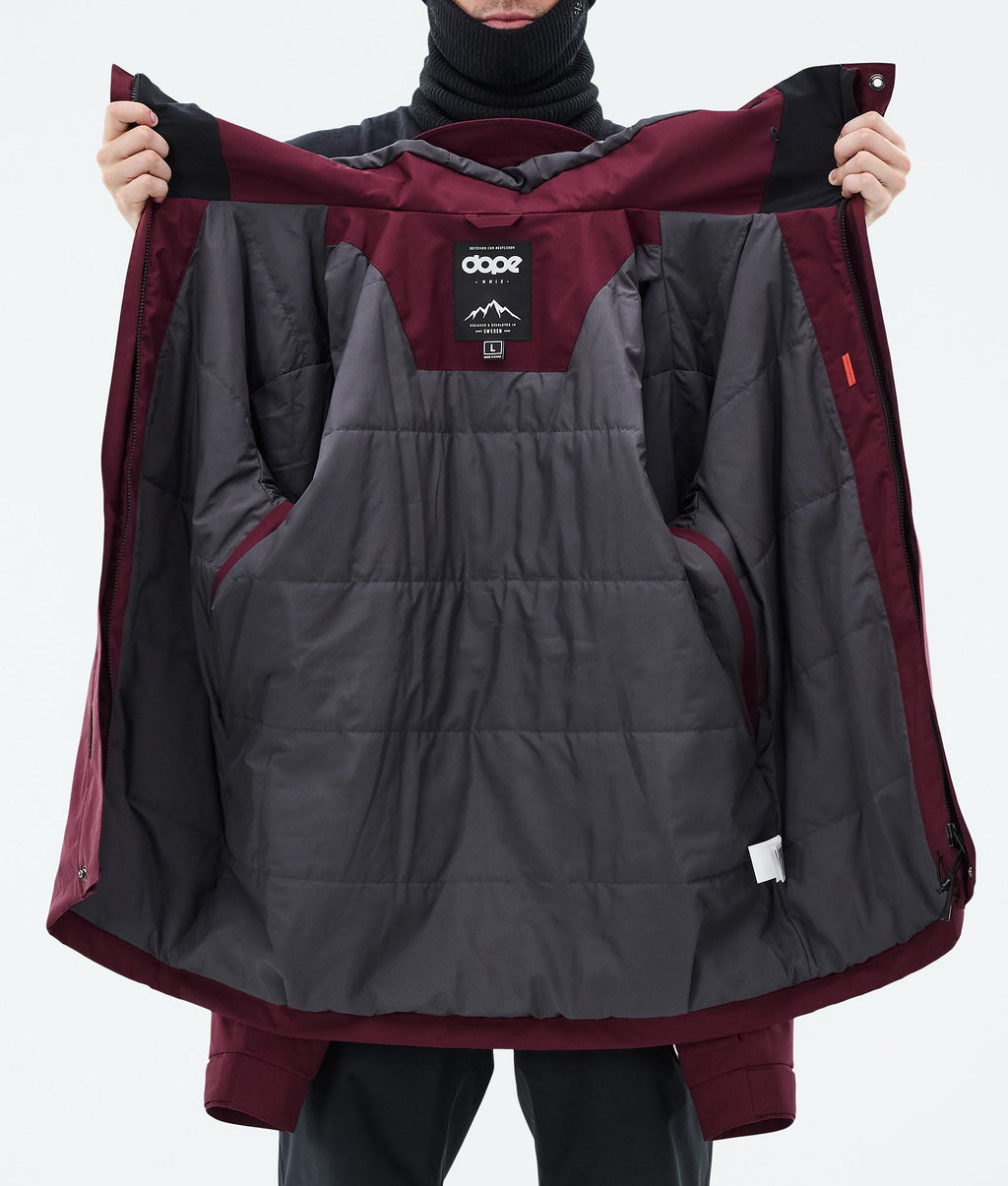 Snowboard Jacket For Men Burgundy