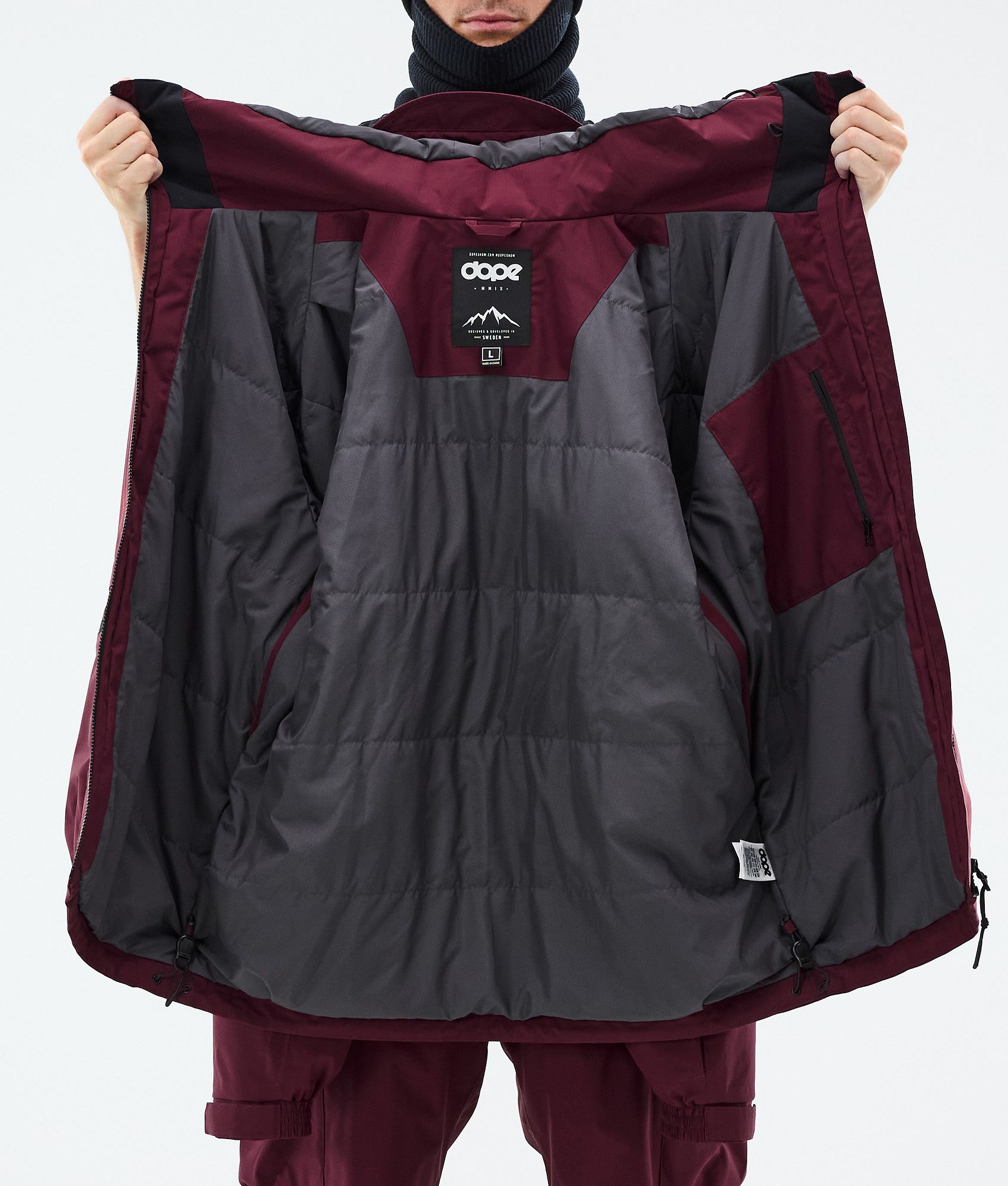 Snowboard Jacket For Men Burgundy