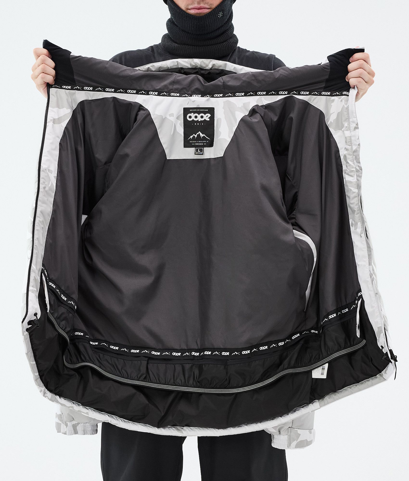 Snowboard Jacket For Men Grey Camo